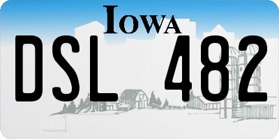 IA license plate DSL482