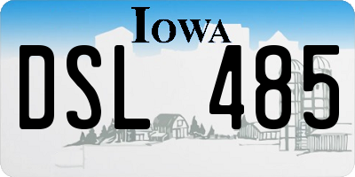 IA license plate DSL485