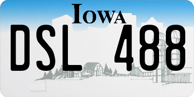 IA license plate DSL488