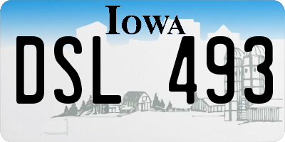 IA license plate DSL493