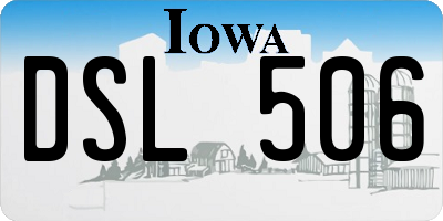 IA license plate DSL506