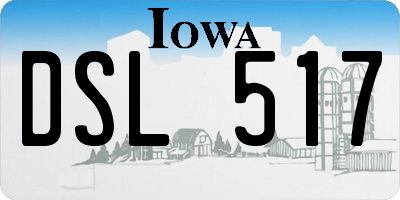 IA license plate DSL517
