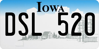 IA license plate DSL520