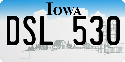 IA license plate DSL530