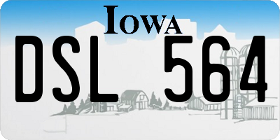 IA license plate DSL564