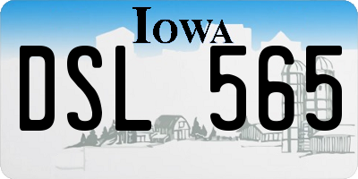 IA license plate DSL565