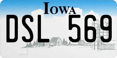 IA license plate DSL569