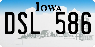 IA license plate DSL586