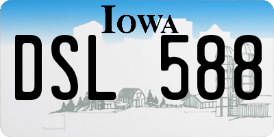 IA license plate DSL588