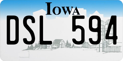 IA license plate DSL594