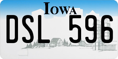 IA license plate DSL596