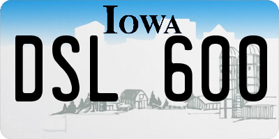 IA license plate DSL600