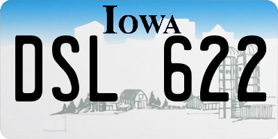IA license plate DSL622