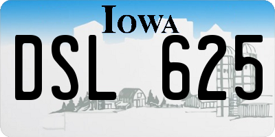 IA license plate DSL625