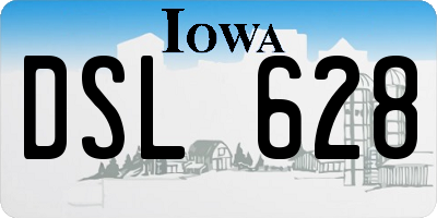 IA license plate DSL628
