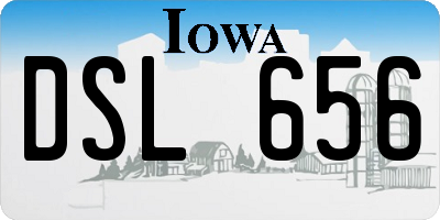 IA license plate DSL656