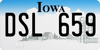 IA license plate DSL659