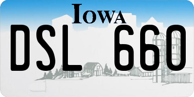 IA license plate DSL660