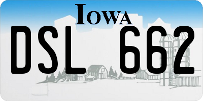 IA license plate DSL662