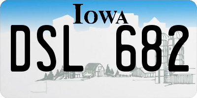 IA license plate DSL682