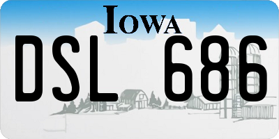 IA license plate DSL686