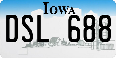 IA license plate DSL688
