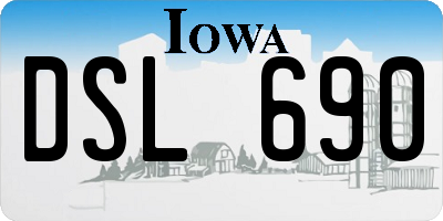 IA license plate DSL690