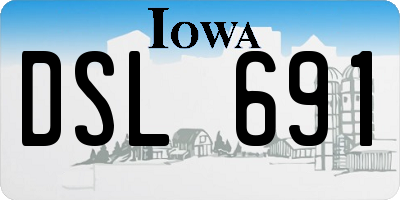 IA license plate DSL691