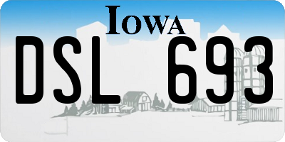 IA license plate DSL693