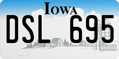 IA license plate DSL695