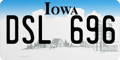 IA license plate DSL696