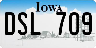 IA license plate DSL709