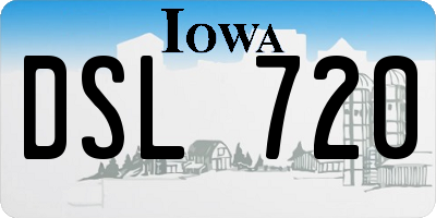 IA license plate DSL720