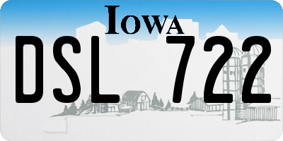 IA license plate DSL722