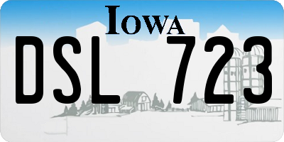 IA license plate DSL723
