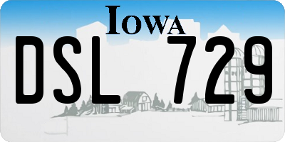 IA license plate DSL729