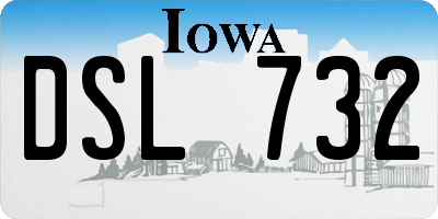IA license plate DSL732