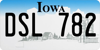 IA license plate DSL782