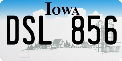 IA license plate DSL856