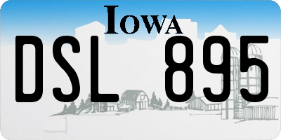 IA license plate DSL895