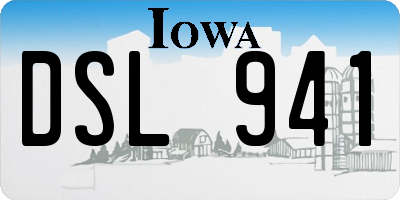 IA license plate DSL941
