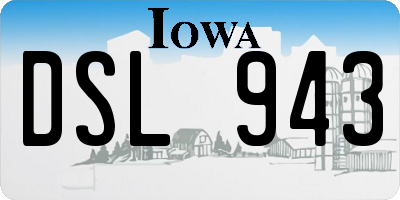 IA license plate DSL943