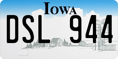 IA license plate DSL944