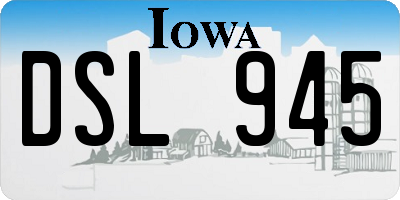 IA license plate DSL945