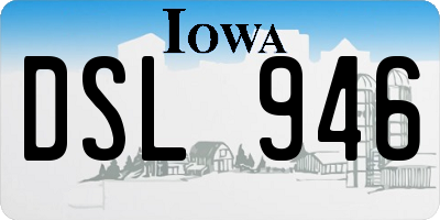 IA license plate DSL946