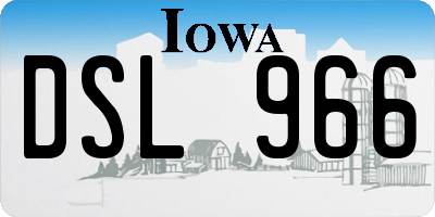 IA license plate DSL966