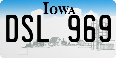 IA license plate DSL969