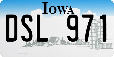 IA license plate DSL971