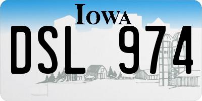 IA license plate DSL974