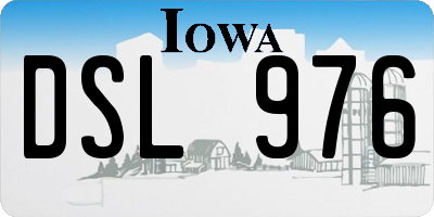 IA license plate DSL976